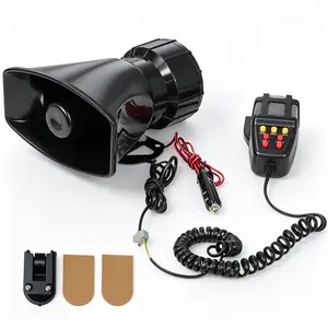 12V 135dB 7-Tone Loud Car Horn - Cigarette Lighter Connection - For Cars, Motorcycles, Boats - Electric Vehicle Warning Horn Suitable for Sse on Urban and Rural Roads Alerts Animals as Well as Oncoming Vehicles And Pedestrians