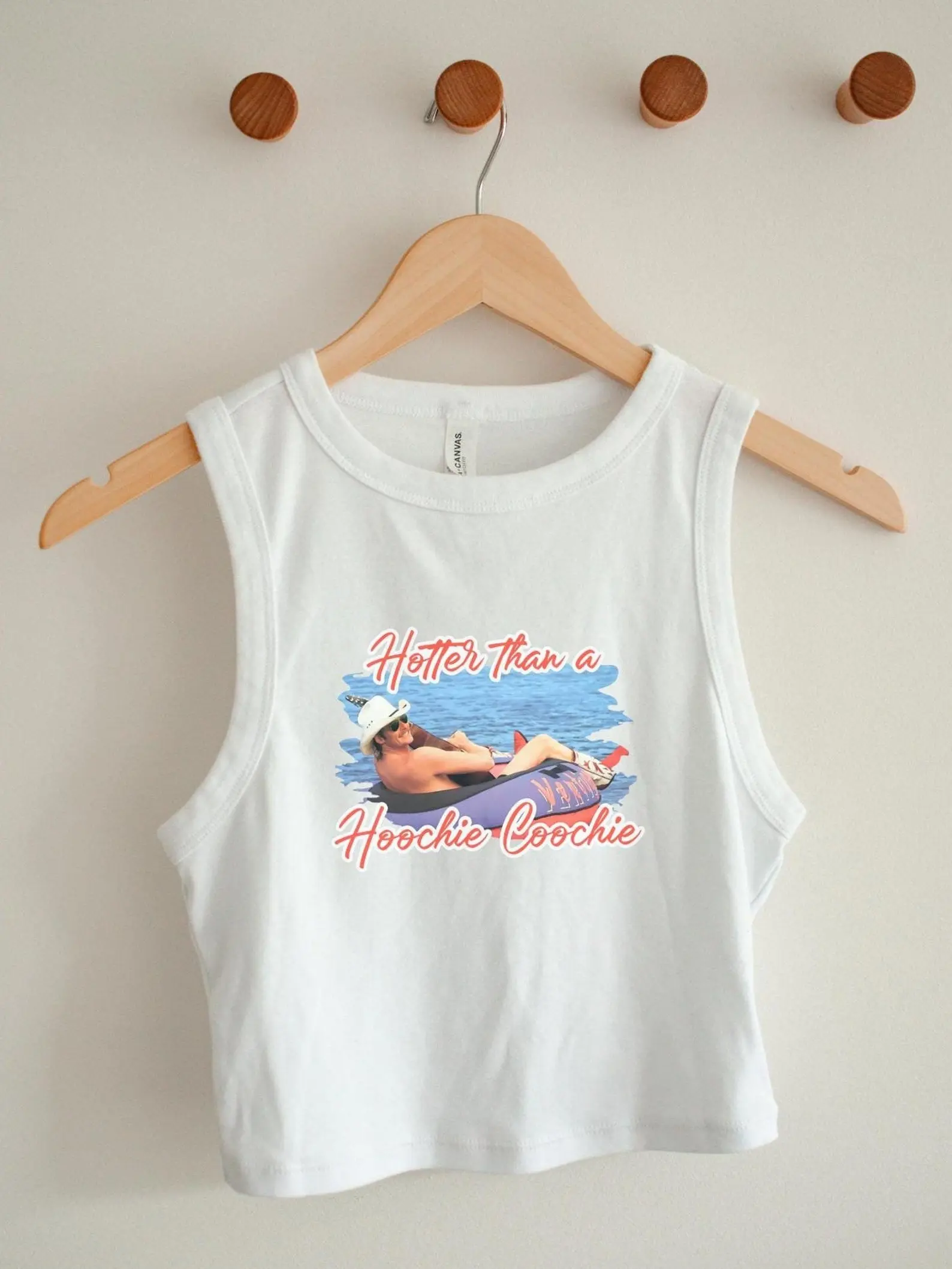 Hotter Than a Hoochie Coochie Tank Top Western Cowgirl Tank Cropped Cowboy 90s Country Festival Western Summer