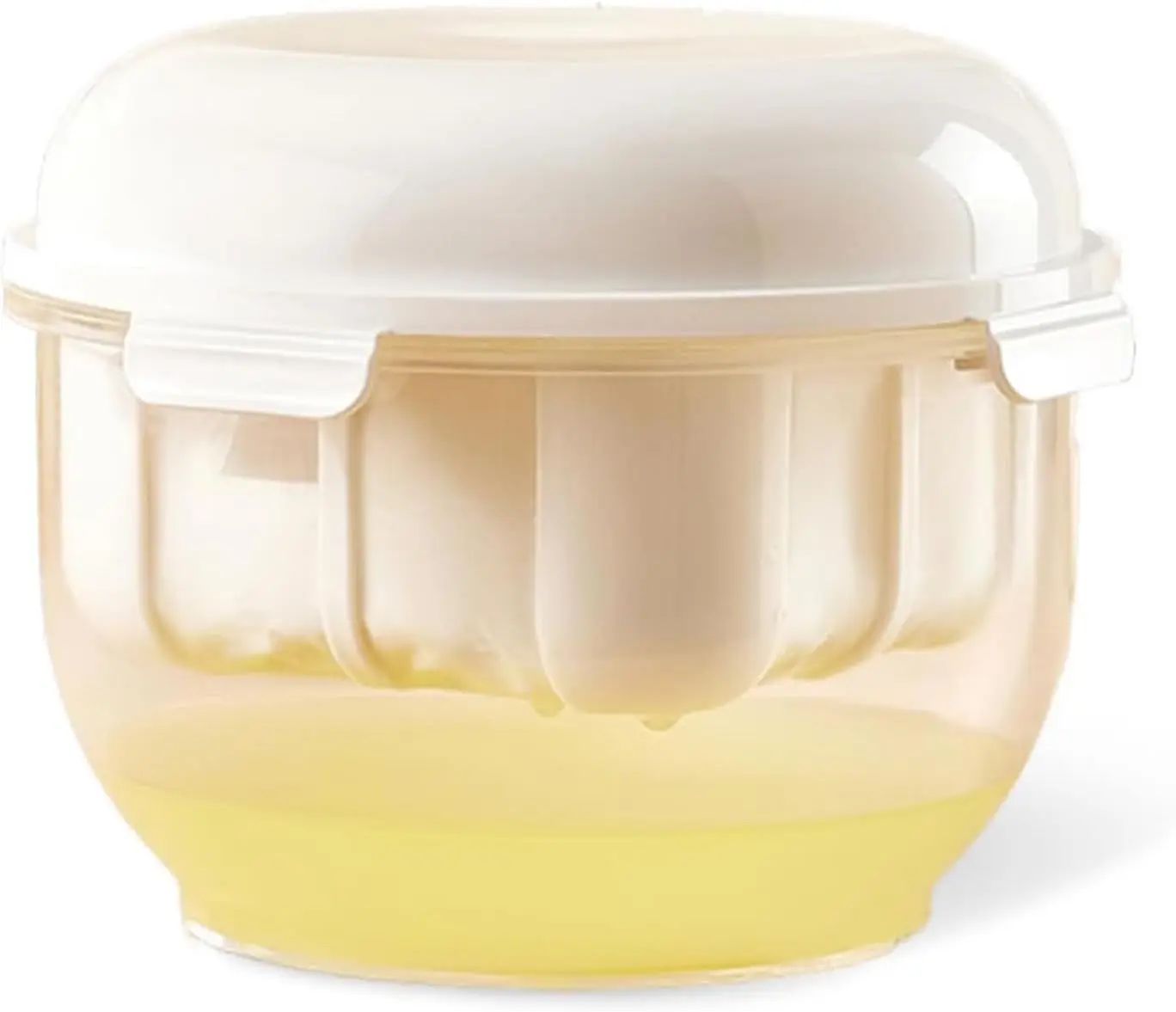 Greek Yogurt Strainer with Press, 1.5 QT | Ultra-fine mesh · Pressing spring & lid · 600g Greek yogurt · 7.8x7.8x6.1in · Dishwasher safe