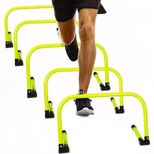 Body Sport Adjustable Athletic Speed Training Hurdles-Jumping & Speed Training Fitness Gear. Ideal for Track & Field, Basketball, Soccer and More. 5-Piece Set