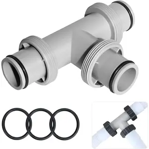 Filter Pump Hose Connector,1.5" to 1.5" Pool Hose Adapter for Filter Pumps and Above Ground Pool Hose (1.5" to 1.5"-3 interfaces)