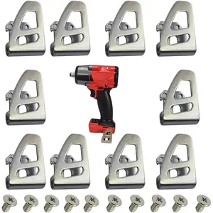10 Pack 42-70-2653 Belt Clip Hook Replacement for Impact Driver & Hammer Drill 2604-20 2797-22 2804-20 2904-20, 10 Clips with 10 Screws, Tool Belt Hook Set