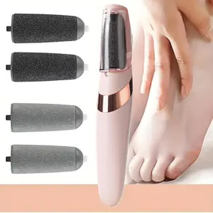 Foot File Kit with Two Replacement Heads, Electric Callus Remover, Callus Remover Tool for Heels, Toes, Edges, Full Foot Care, Home Use, Adult Foot Care Products