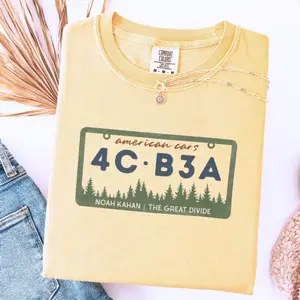 Comfort Colors N0ah Kahan American Cars Shirt, The Great Divide Album T Shirt, Great Divide North America Tour Outfit, Kahan Folk Pop Music Tee , Unisex Garment-Dyed Tee, Casual Clothing