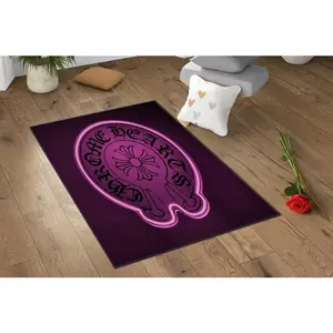 Chrome rug, art rug, washable rug, rug chrome, Living room rug