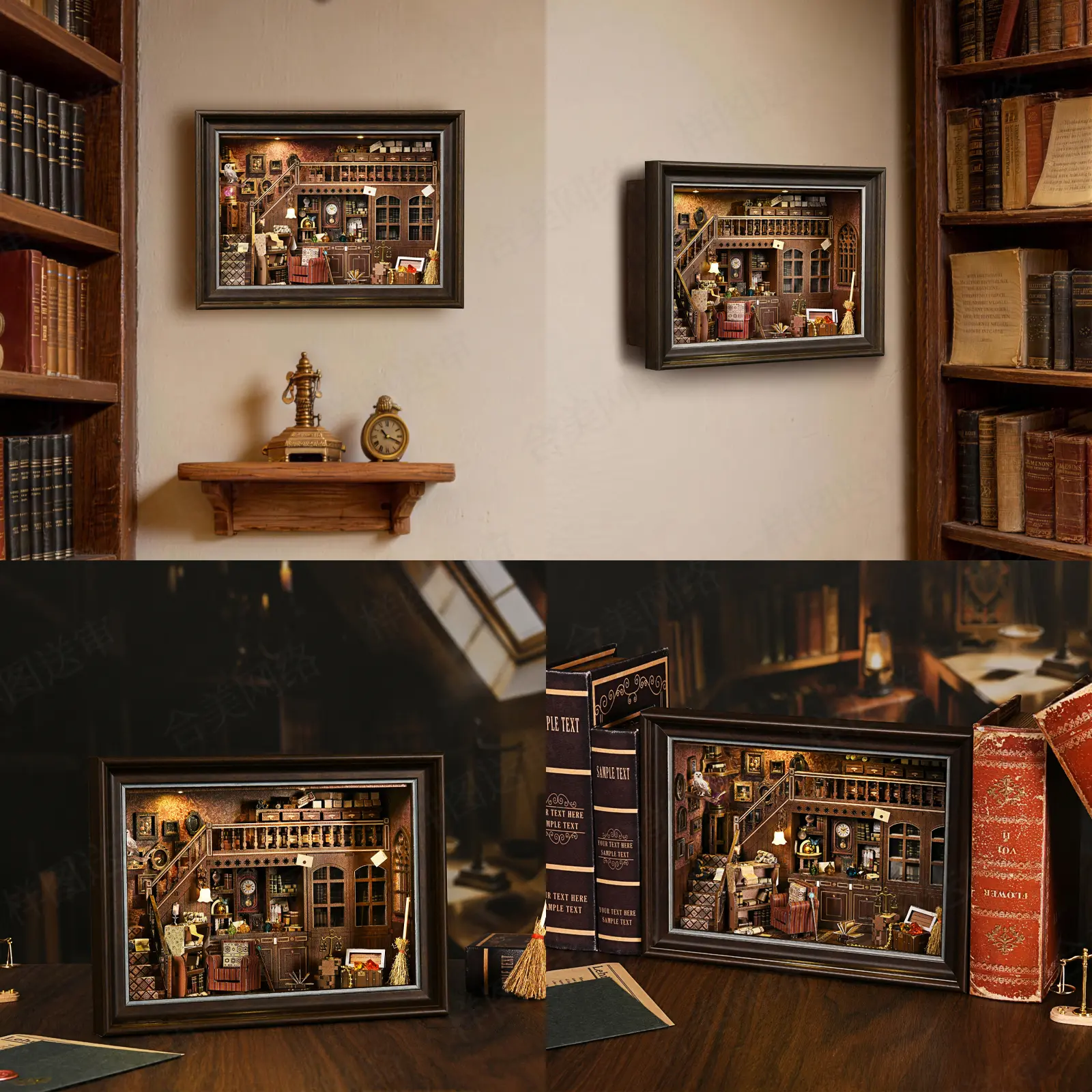 ETKVR ZR08 Attic Secret Room Book Nook Kit - 3D Wooden Puzzle with