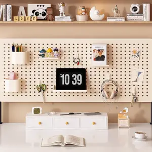 Warrenty Clamp-On Desk Organizer with Metal Pegboard Panels, Versatile Design for Office & Workbench & Kitchen Use