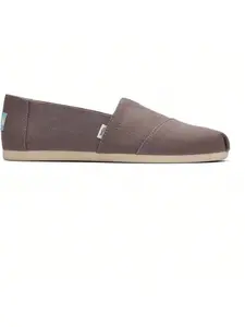 TOMS Women's Alpargata Loafer Flat, Ash Grey Cotton