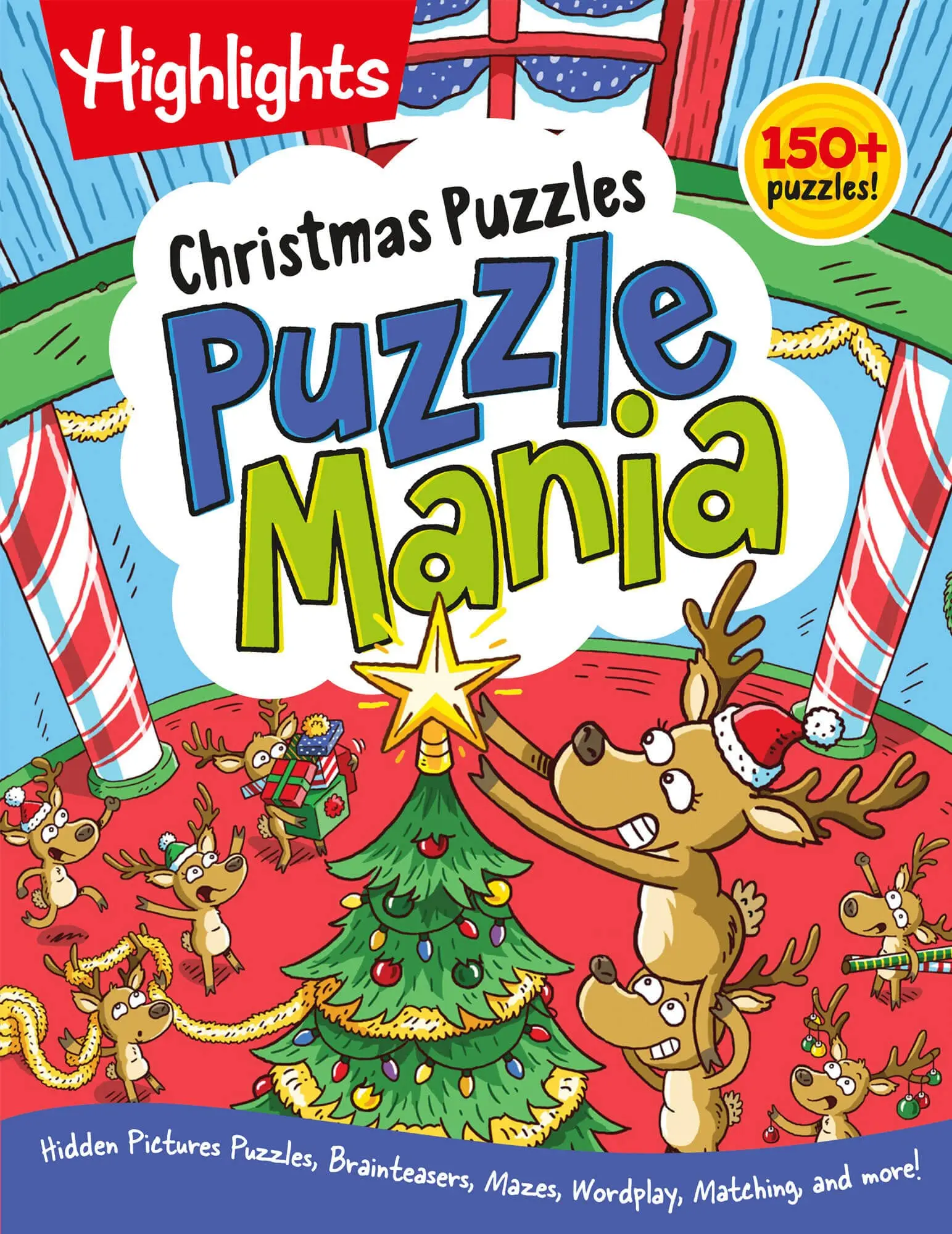 Christmas Puzzles: Christmas Puzzles (Highlights Puzzlemania Activity Books) Over 100 Christmas-Themed Puzzles Including Hidden Pictures Puzzles, Brai -- Highlights - Paperback