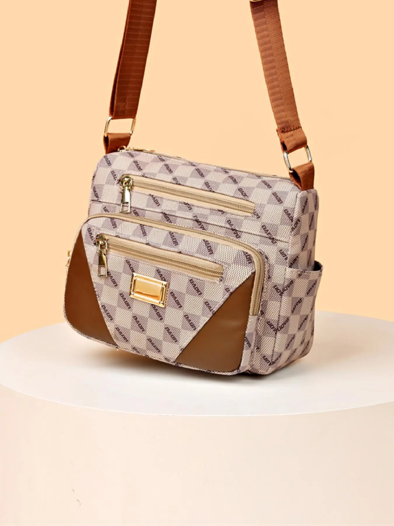 Elegant Letter Graphic Crossbody Bag, Minimalist Trendy Large Capacity Compact Crossbody Bag, Chic Fashionable Crossbody Bag for Daily Use