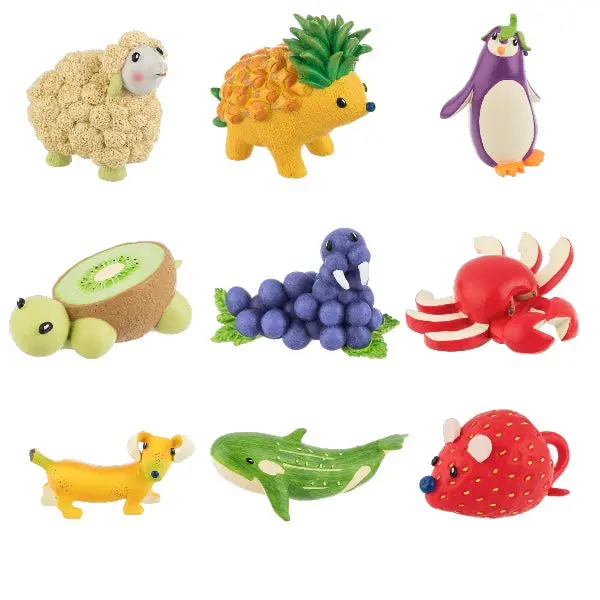 Fruit and Veggie Resin Animal Figurines | 9 Styles