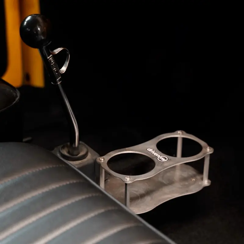 Black Vintage Volkswagen Cup Holder . Mounts right under the shifter !