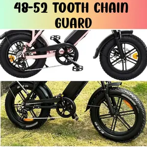 48-52T Lightweight Black Bike Chain Guard - Black ABS w/Lock Clip & Cover | Anti-Pant Snag Protector for MTB/City Bikes |All-Weather | Adjustable length | Lightweight Tool-Easy Install | Outdoor And Commuter Essentials | Cyclist Gift