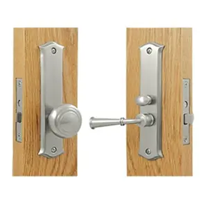 212 MAIN Classic Storm Door Latch with Mortise Lock, Weatherproof Door Hardware, Satin Nickel Finish, Solid Brass Construction