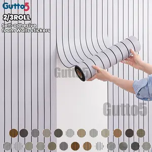 Thick 3D Embossed Wood Grain Grid Wallpaper, 2 Rolls/3 Rolls, Easy Peel-Off, Ideal for Bedroom and Living Room, Home Decoration