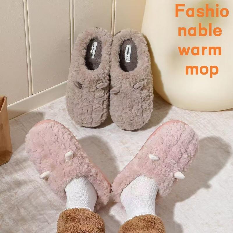 Cute Animal Ear Fuzzy Slippers - Super Warm Cozy House Slippers for Winter winter warm fleece
