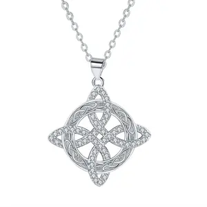 Celtic necklace silver length adjustable clavicle chain necklace female fashion matching protection