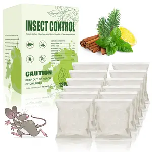 Mouse & Insect Repellent Pouches Natural Eco-Friendly Non-Toxic Rodent Control for Home Kitchen & Outdoor Use Safe for Family and Pets
