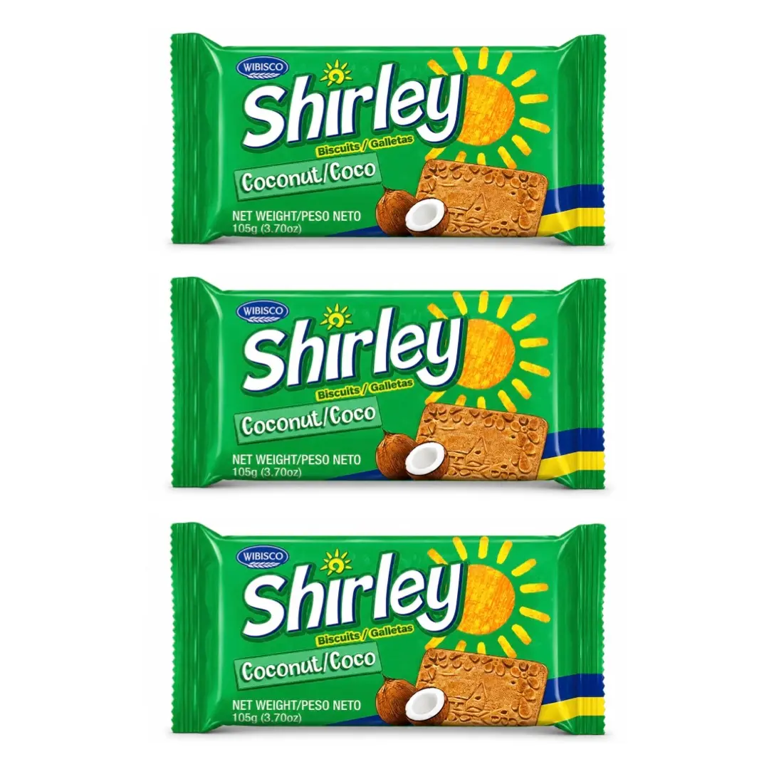 WIBISCO SHIRLEY COCONUT BISCUITS 3.70OZ (PACK OF 3)