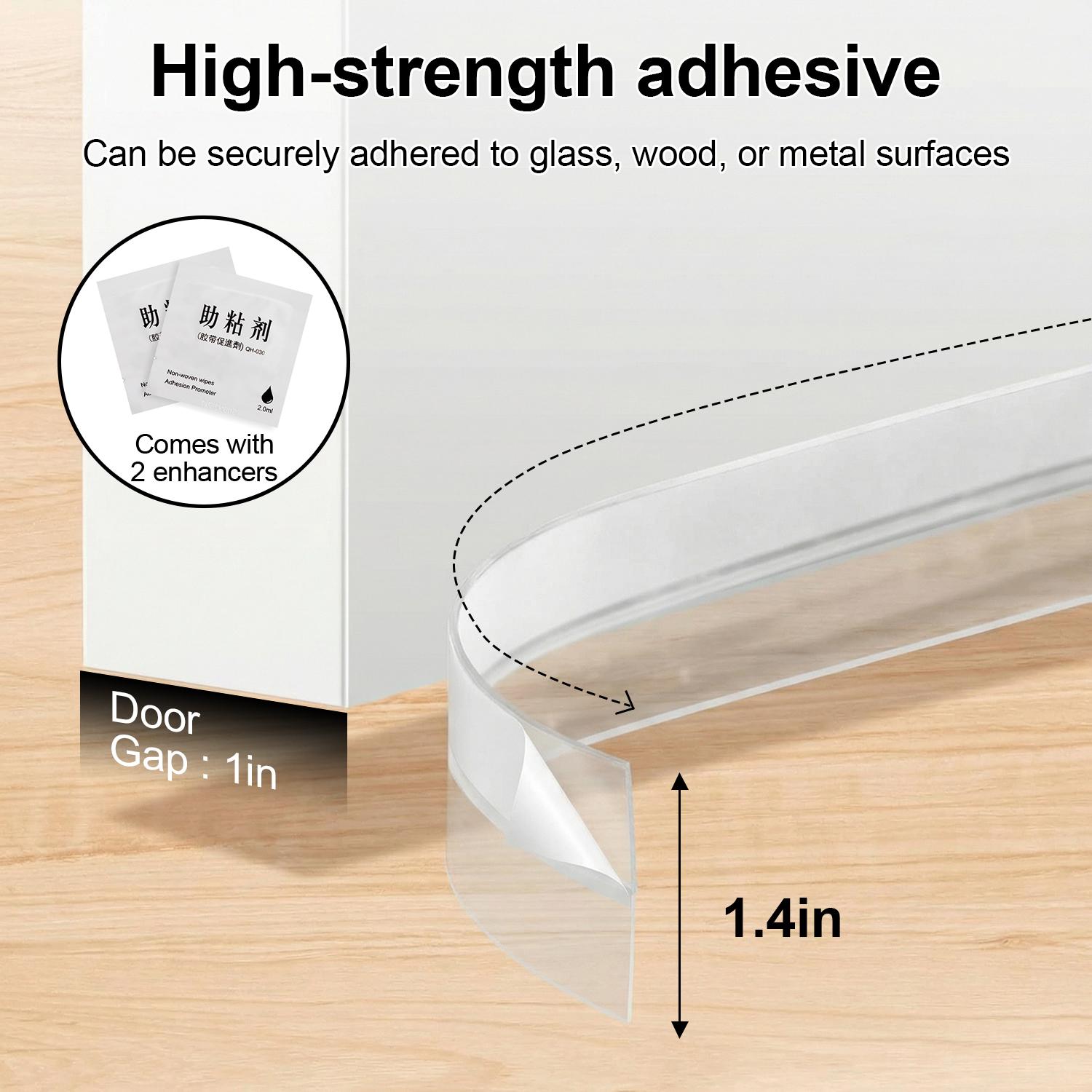 16.4Ft Door Weather Stripping,(1.38in Width) Weather Stripping Door Draft Stopper Adhesive Seal Strip Anti Draft Insulation Tape for Doors Windows and Shower Doors