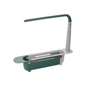 Space-Saving Kitchen Sink Drain Rack – Adjustable Telescoping Over-Sink Organizer, Multi-Use for Dish Drying, Utensil Storage & Vegetable Drainage, Compact Non-Slip Design | Ideal for Small Kitchen Owners & Apartment Cooks
