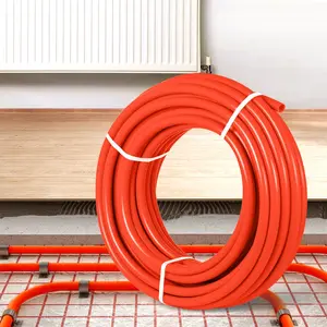 VEVOR Oxygen Barrier 1/2 Inch 300 Feet Tube Coil EVOH PEX-B Pipe, for Residential Commercial Radiant Floor Heating, Red