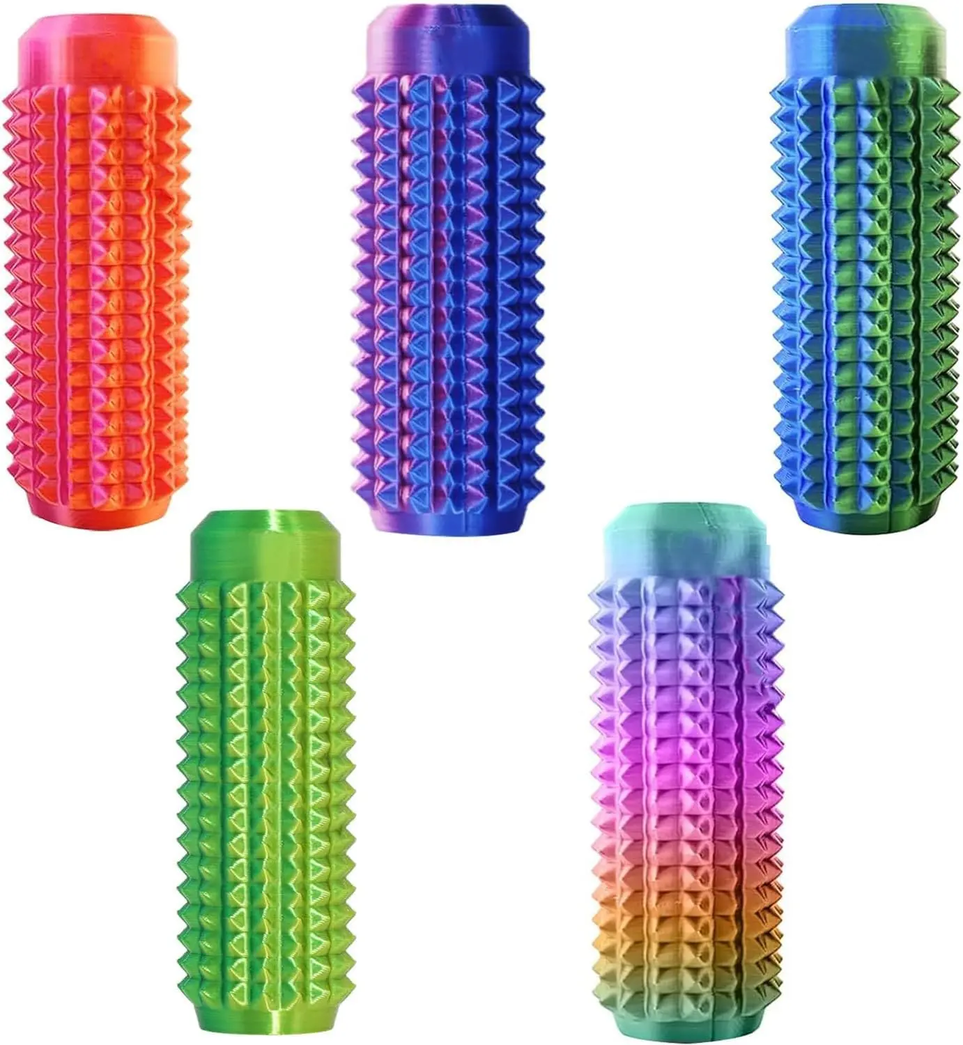 Spiky Sensory Fidget Keychain Toy - Quiet Stress Relief Toy for Adults, 10-12 Years Olds, Mild Pressure Stimulation, Portable Pocket-Size Thoughtful Gift for Travel & Daily Use (Style-2)