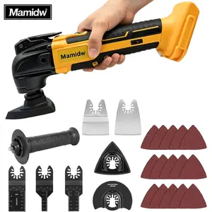 Mamidw Cordless Oscillating Multi Tool, Variable Speed Brushed Version, All-in-one Swing Tool Kit for Wood Cutting, Grout Removal, Sanding and Polishing, No Battery, Compatible with Dewalt 20V Battery