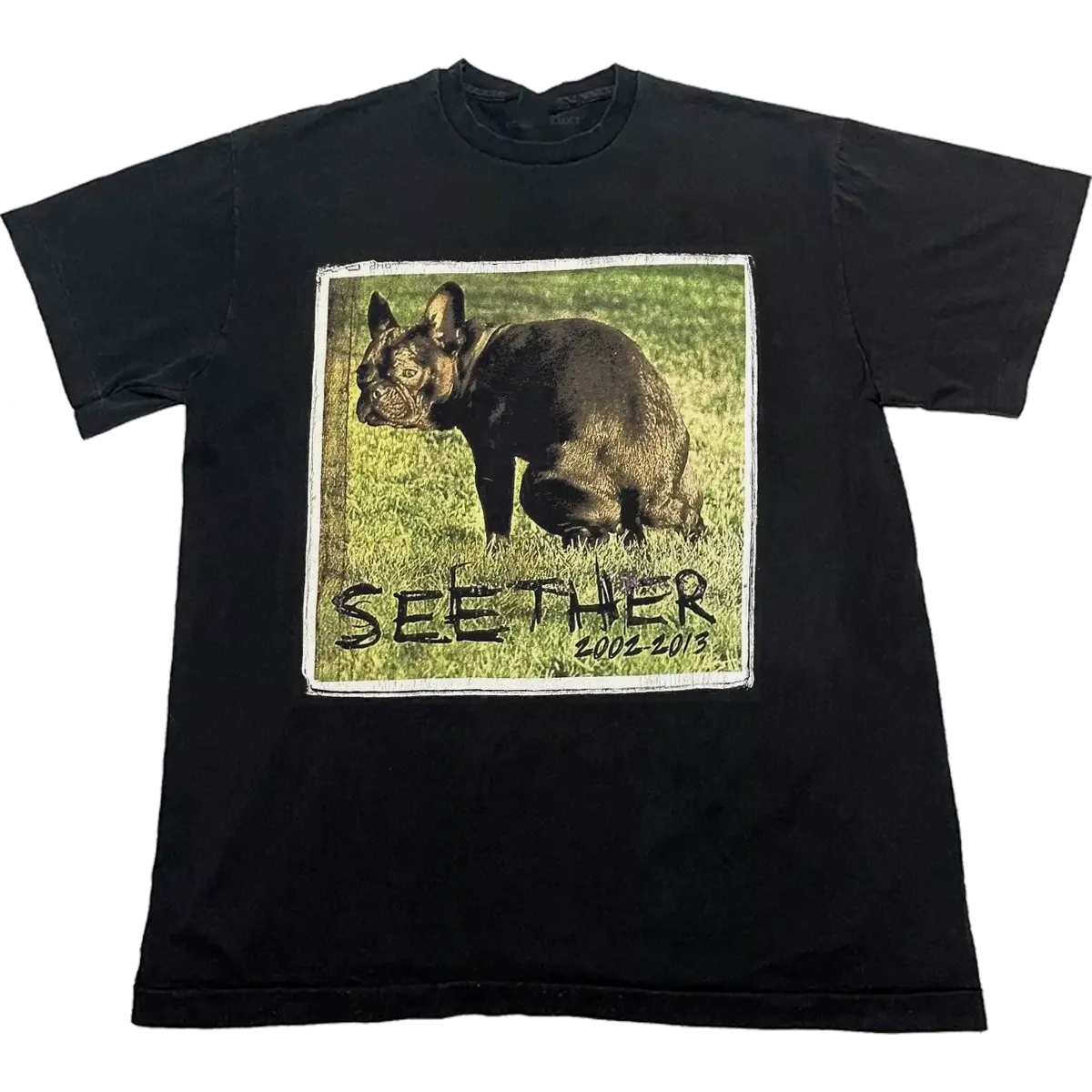 Vintage Seether Rock Band 2002-2013 T-shirt, Unisex Cotton One Side T-Shirt Fabric Menswear