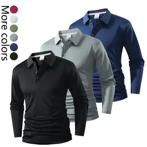 3pcs Long Sleeve T Shirt Men Solid Color Casual Base Tee in Multiple Colors for Everyday Wear