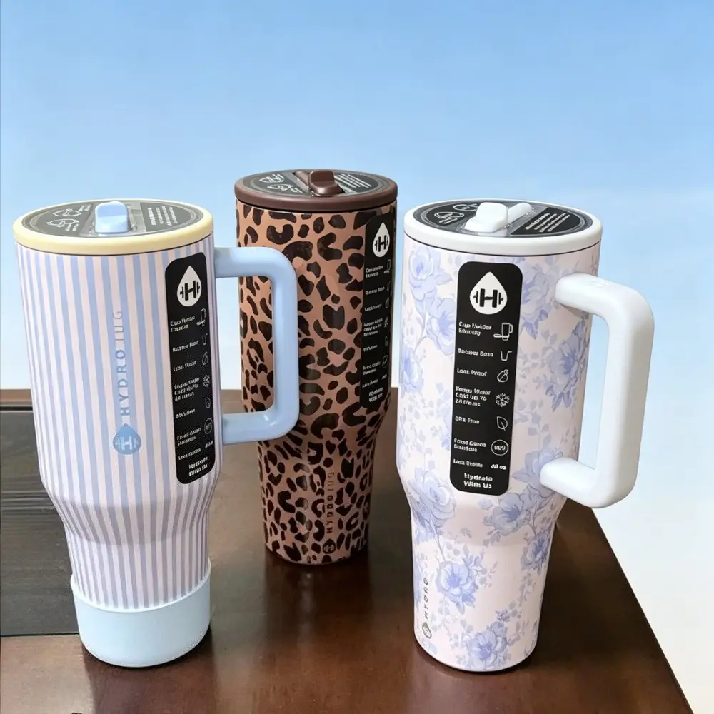 HydroJug Traveler 40oz Triple-Insulated Vacuum Flask - Antiscalding, Stylish, Travel-Ready Kitchenware Drinkware with Multiple Color Patterns, Ideal for Camping, Gym, Birthday Gift Water Bottle