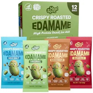 Healspot Edamame Beans 11g High Protein Snacks, Crunchy, Low Carb|High Fiber|NON-GMO|Reduced Sodium Snacks Roaseted Edamame, Healthy Snacks for adults and Children, Family&Office&Lunch-Box Snacks