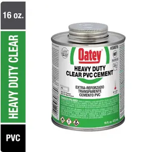Oatey Clear Cement For PVC 16 oz