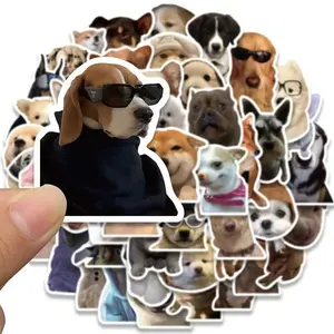 50pcs Cute Dog Cartoon Vinyl Stickers Set, High-Quality Decorative Stickers for Luggage, Water Bottles, DIY Phones, Laptops, Skateboards