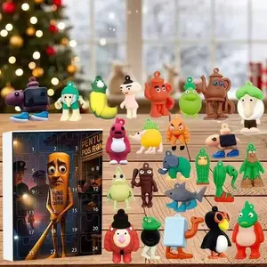 24-Day Countdown Advent Calendar with Collectible3D Indonesian-Dutch Folk Art Dolls, TraditionalMalaysian Mythical Creatures Gift Set