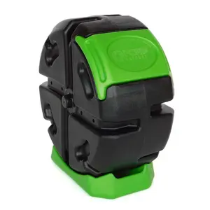 FCMP Outdoor Half Size 19 Gallon Plastic Rolling Composter Tumbler Bin, Green FCMP Outdoor Half Size 19 Gallon Plastic Rolling Composter Tumbler Bin, Green
