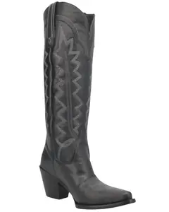 Dingo Women's Women'S High Cotton Western Boot Snip Toe - Di936-Black