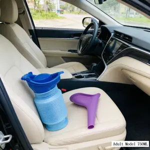 Women's Car Emergency Urinal, Adjustable Silicone Urinal, Leak-Proof Standing Funnel, Camping Travel Essential, Travel Accessory, Model 001