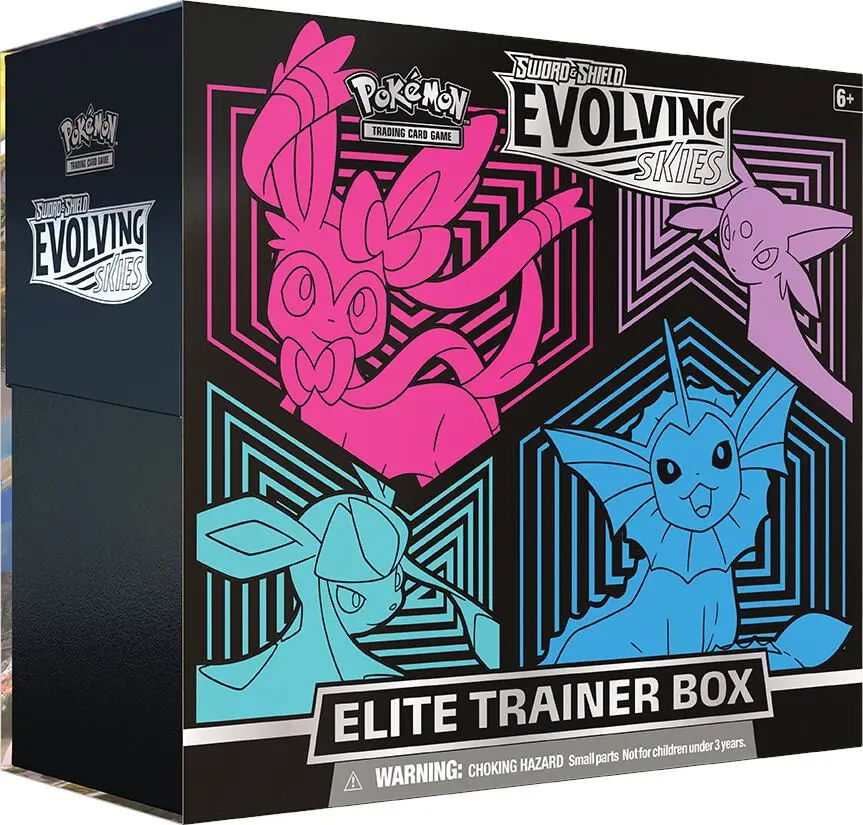 Pokémon TCG: Sword & Shield—Evolving Skies Elite Trainer Box [Glaceon/Vaporeon/Espeon/Sylveon] (SWSH07)