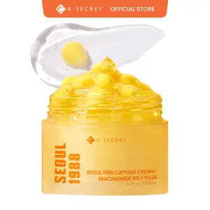 [KSECRET Official] SEOUL 1988 Niacinamide Capsule Cream – Formulated with 5% Niacinamide | Vitamin C Capsule Cream for Brightening & Uneven Skin Tone | Korean Skincare