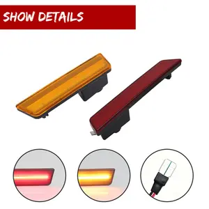 Smoke Lens Front Rear Side Marker Lights White Kit For 2008 2009 2010 2011 2012 2013 2014 Replace