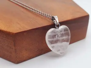 Elegant Heart-Shaped Clear Quartz Necklace - Perfect Daily Accessory