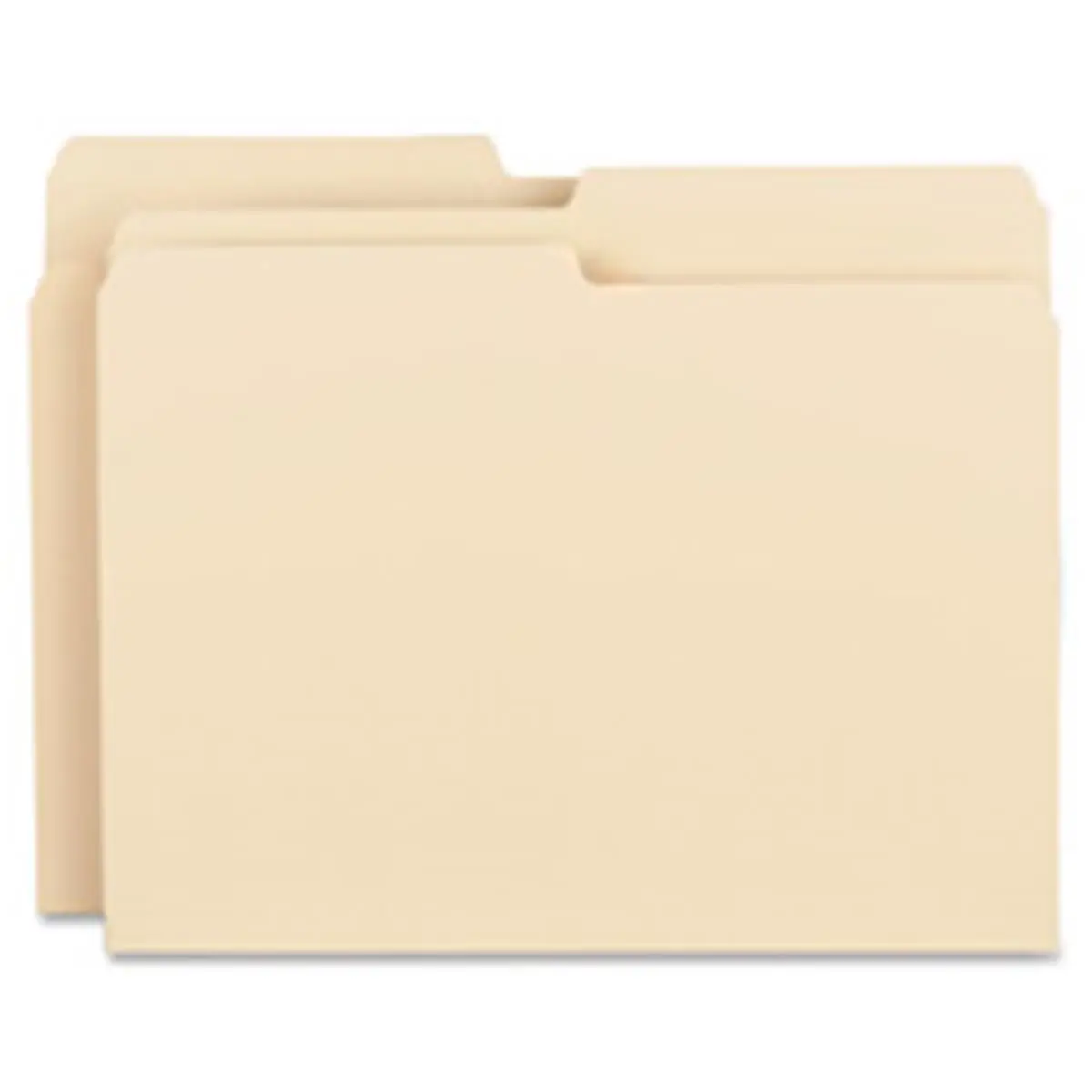 Business Source Office File Storage Folders, 11-Point 1-Ply Stock, 1/2-Cut Assorted Tab Positions, Letter Size, Scorable for Expansion, 100-Count Box