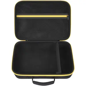 Heavy-duty Storage Tool Box, Can Store Drill Bits and Angle Grinder/Used for Air Compressor, etc. - Dimensions 12"x8"x2", with Mesh Pockets and Comfortable Handle