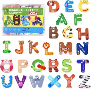 Magnetic Alphabet Letters for Toddlers & Kids – 26 Colorful Animal-Themed Fridge Magnets for Early Spelling & Letter Recognition – Perfect Preschool Learning Toy for Ages 3–5, Ideal for Home & Classroom – Great Christmas Gift for Kids