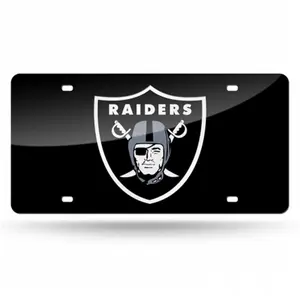 Rico Industries RIC- Oakland Raiders NFL Laser Cut License Plate Cover Colored