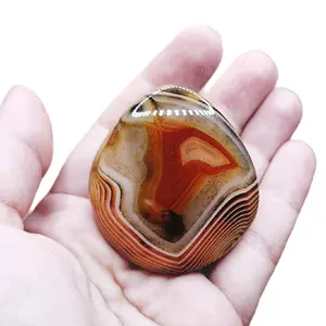 Polished Chiloskit Sardonyx Palm Stones - Natural Healing Stones