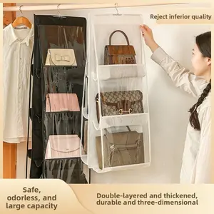 Wall Hanging Bag Storage Organizer, Home Closet Storage Rack for Bags, Dustproof Bag Storage Holder