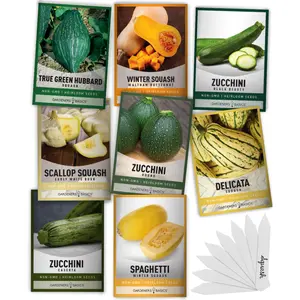 Squash Seeds For Planting 8 Variety Pack Summer Winter Squash Zucchini Delicata Butternut Spaghetti Zucchini Seed starter kit growing  kit