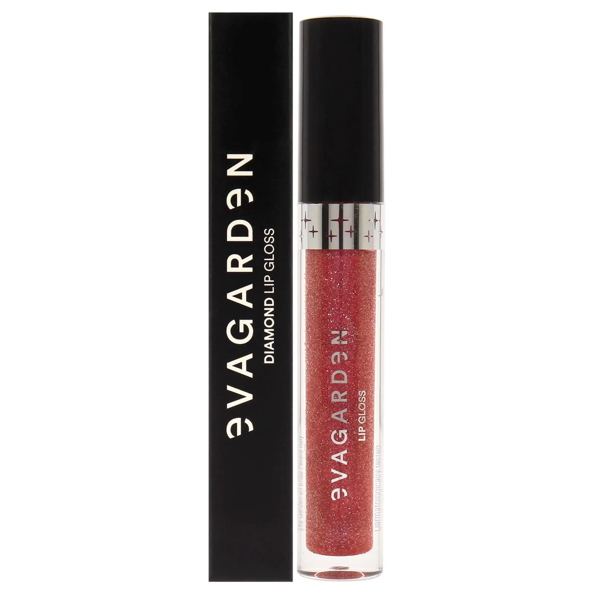 Evagarden Women's Diamond Makeup Lip Gloss - 859 Bright Cherry, Compact, 0.09oz, Vibrant Hue, Apply Daily Lip Gloss